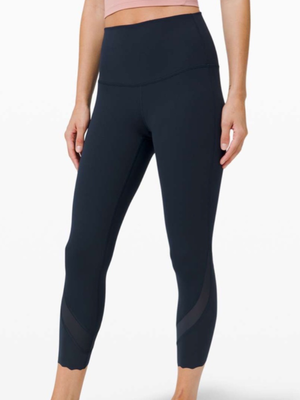 Lululemon Wunder Under High-Rise Crop 23" *Updated Scallop  True Navy
